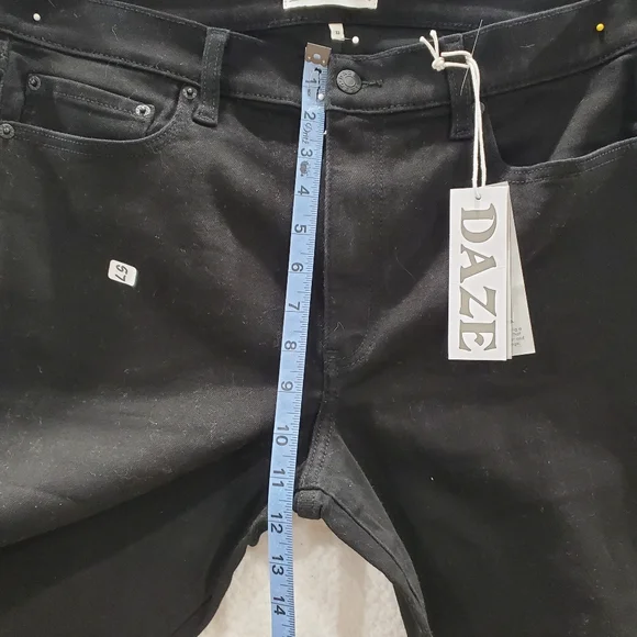 Daze Denim Womens 33 Black Call You Back Mid Rise Skinny Zip Fly Denim Jeans. - Picture 4 of 12